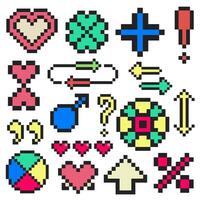 classic 8-bit elements pack vector