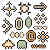 pixel art bits and pieces vector