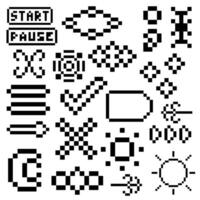 mini pixel design pack vector