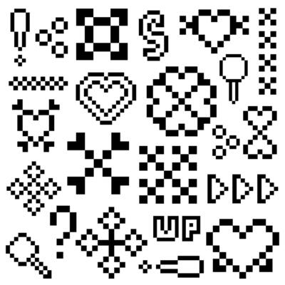 pixel graphic collection old-school