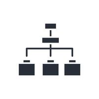 hierarchy icons flat style vector