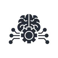 deep learning icon flat style vector