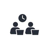 workplace icons flat style vector