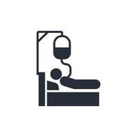 blood transfusion icons flat style vector
