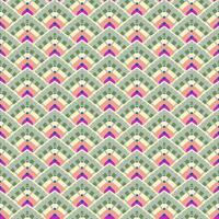 Vibrant seamless abstract scales pattern in fuchsia and green tones with curved shapes for modern backgrounds vector