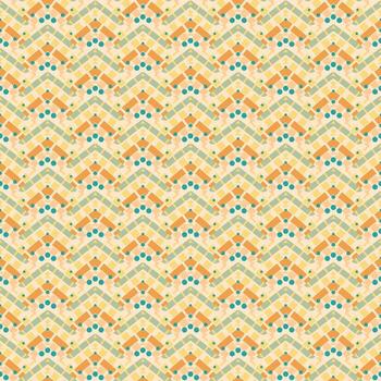 Seafoam and orange seamless abstract scales pattern with curved design, ideal for modern backgrounds or textiles vector