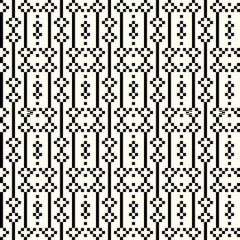 Black and white seamless geometric pattern with pixel art style, ideal for retro, minimal, and digital designs. vector