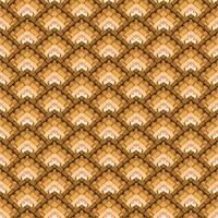 Chocolate-colored seamless abstract scales pattern with curved design, ideal for backgrounds or textile use vector