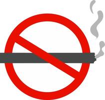 No smoking area sign icon isolated. Not . vector