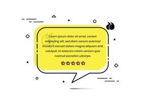 Simple social media testimonial and quotation presentation template with black stroke and tiny shape elements vector
