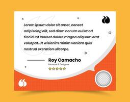 Quote and opinion presentation minimalist social media testimonial design vector