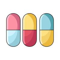 illustration of Three capsules vector