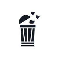 paper bin Thin flat icons vector