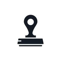 rubber stamp Thin flat icons vector