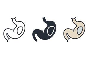 stomach Thin set color icons vector