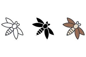 dragonfly Thin set color icons vector