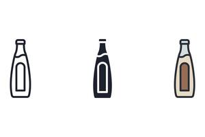 gin Thin set color icons vector
