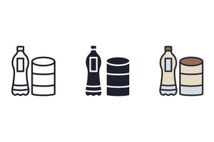 rum Thin set color icons vector