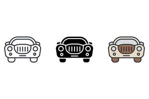 luxury car Thin set color icons vector