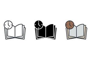 flexible learning Thin set color icons vector