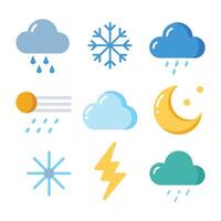 weather icons set illustration vector