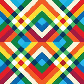 colorful pattern with squares and triangles vector