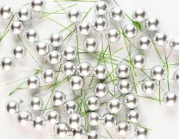 Artificial berry on a wire for needlework and decoration of gifts, wreaths on white background photo