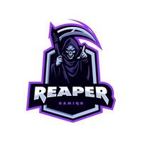 Grim Reaper mascot logo for esports team vector