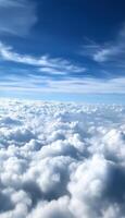 Fluffy clouds blue sky meteorology theme, story vertical background photo