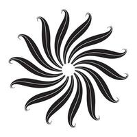 Whimsical Whirlwind of Spiraling Leaves A Captivating Dance of Nature's Elegance and Simplicity in a Mesmerizing Floral Pattern vector