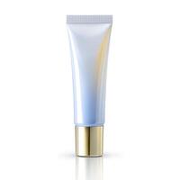 Empty Eye Cream Tube Photo on White Background