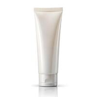 Empty Moisturizer Tube Photo on White Background