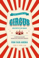 Circus event poster with colorful design vector