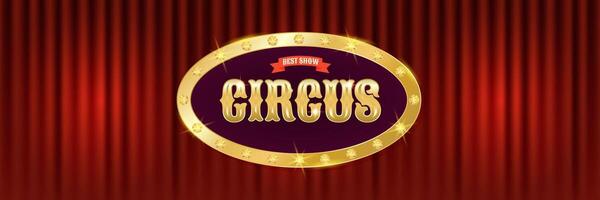 Circus show graphic with sparkles vector