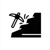 Solid icon mining vector