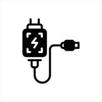 Solid icon charger vector