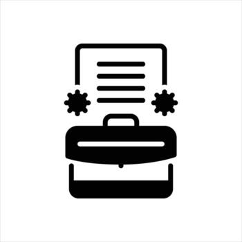 sólido icono portafolio vector