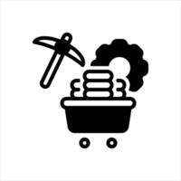 Solid icon pow-proof-of-work vector
