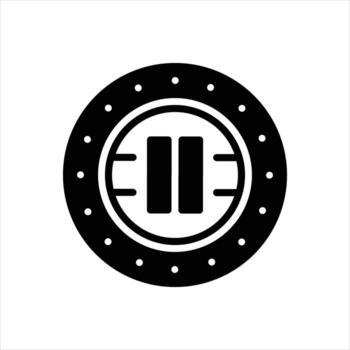 Solid icon pause-button vector