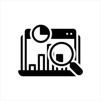 Solid icon data-analysis vector