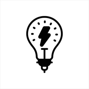 sólido icono electricidad vector
