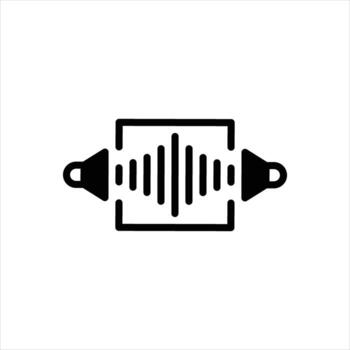Solid voice icon vector