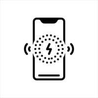 Solid icon wireless-charging vector