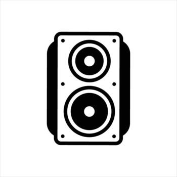Solid speaker icon vector