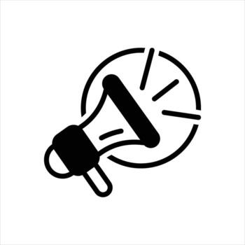 sólido icono megáfono vector