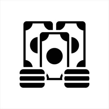 Solid icon money vector