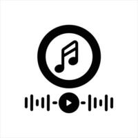 Solid icon song vector