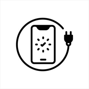 sólido icono cargado vector