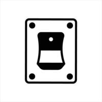 Solid icon on-off vector