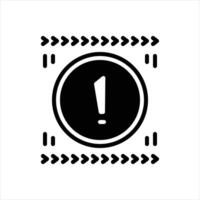 Solid icon warn vector